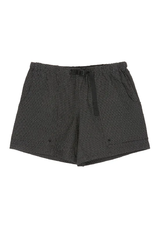 Sustainable Fashion Clothing For Women Pa'lante Packs Shorts - Black Uhmwpe Grid Mesh