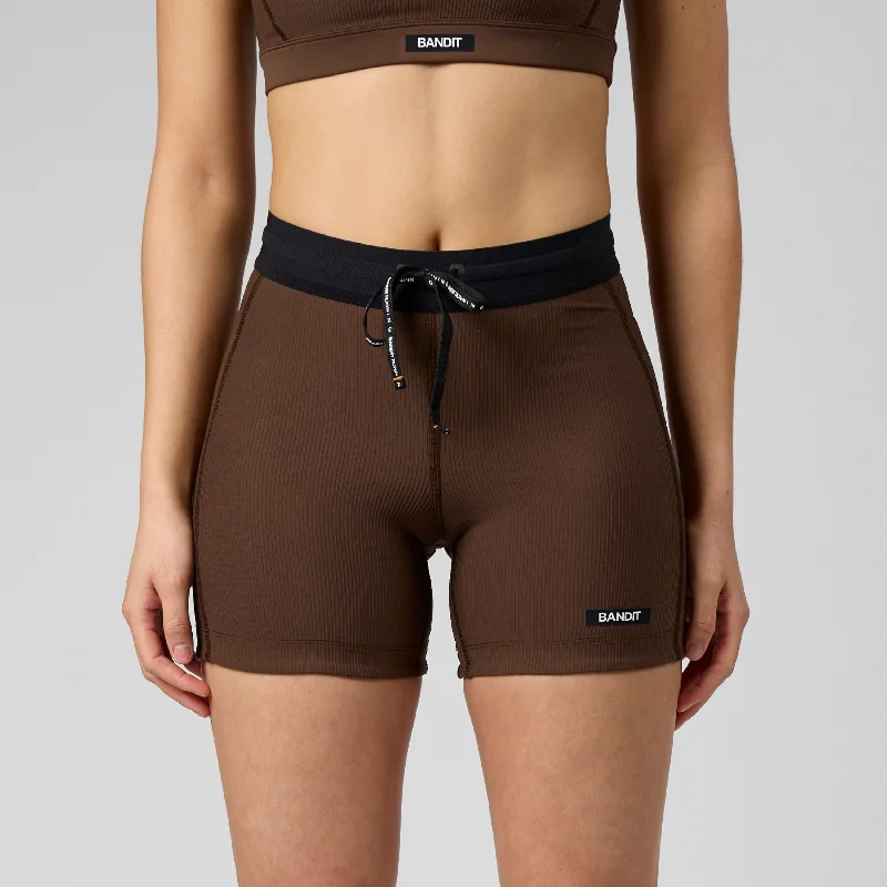 Affordable Luxury Women's Garments Cadence™ 5" Women's Compression Shorts - Umber