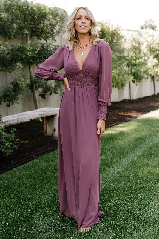 Sustainable Women's Apparel Olivia Maxi Dress | Vintage Plum