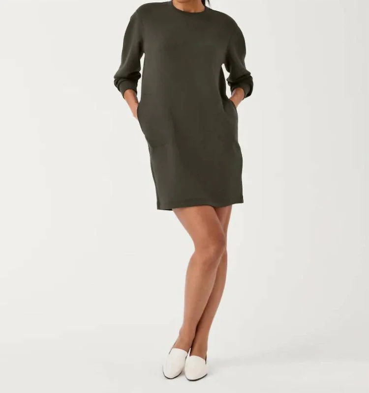 Classic Fashion, Modern Discounts Air Essentials Crew Neck Dress In Olive