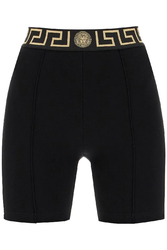 Women's Functional Outfit For Outdoor Activities Versace Women's "Sporty Shorts With Greek Band