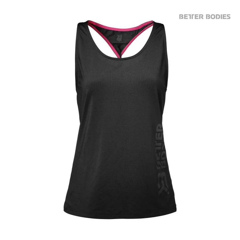 Women's Clothes For Work Events Better Bodies Women's Mesh T-Back - Black-Pink