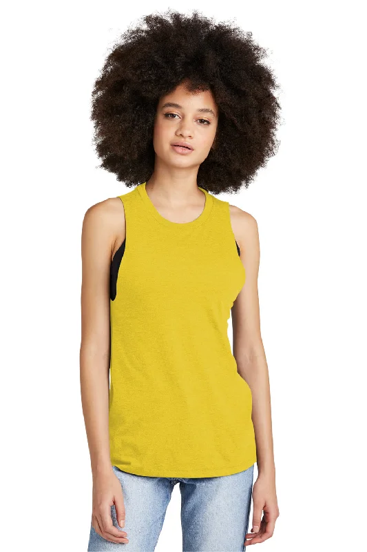 Women's Occasion Wear Clothing District Womens Perfect Tri Muscle Tank Top - Heather Ochre Yellow