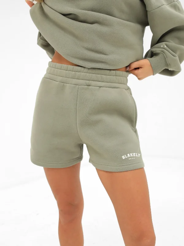 Charming Everyday Clothing For Women Heritage Jogger Shorts - Olive