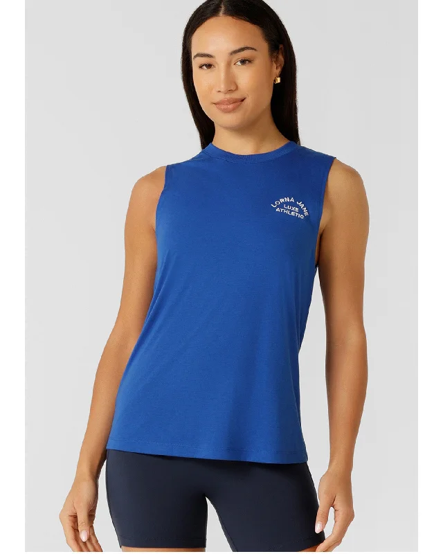 Absurdly Cheap Sale Lorna Jane Lotus Muscle Tank - Cobalt Blue*