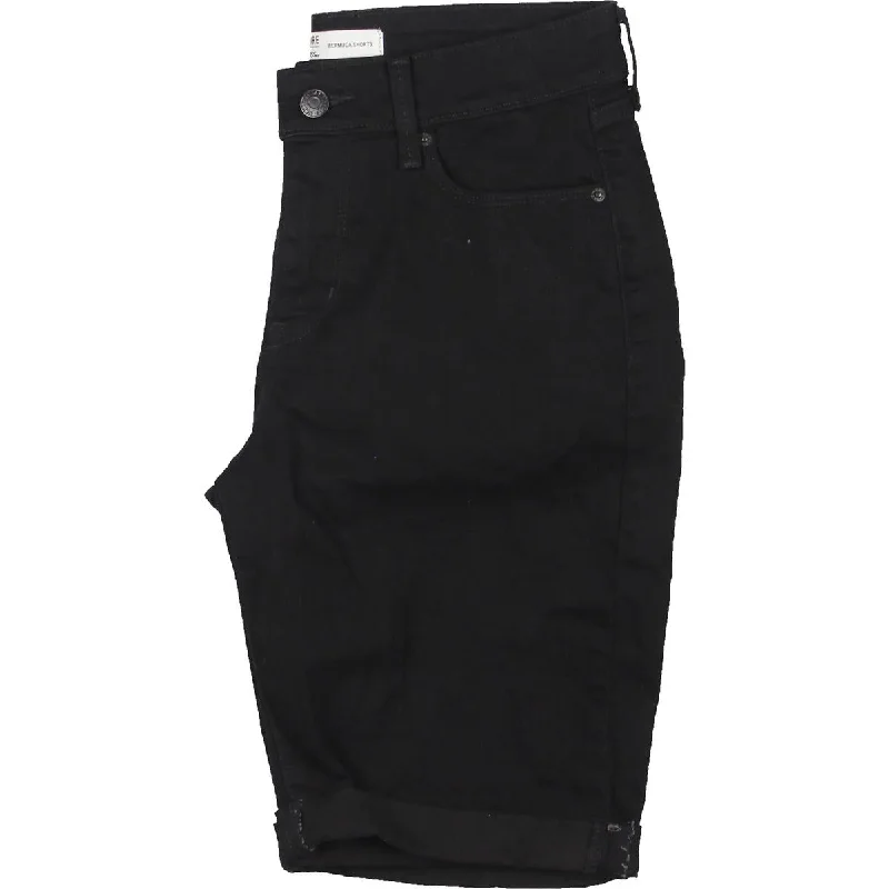 Classic Modern Offers Womens Denim Mid-Rise Bermuda Shorts