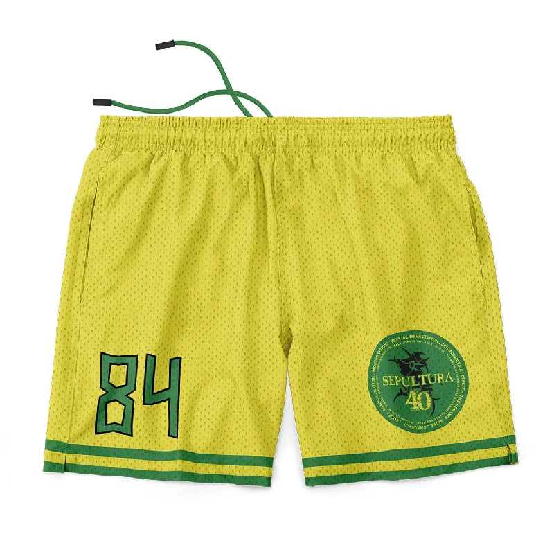 Charming Everyday Clothing For Women Sepultura "40th Anniversary Soccer Shorts" Shorts