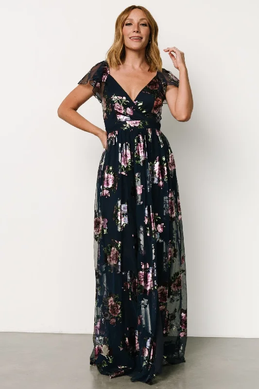 Gift Ideas Devany Maxi Dress | Navy Multi