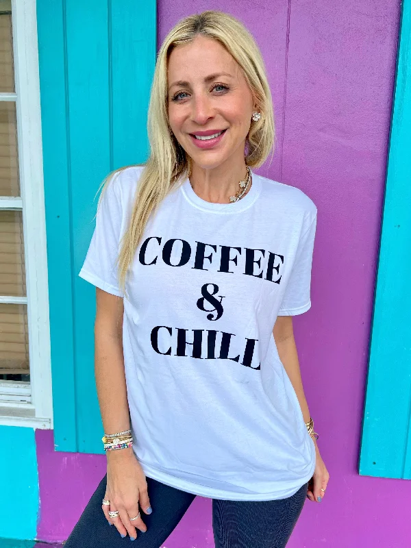 Dive Into Trendy Styles Coffee & Chill Tee