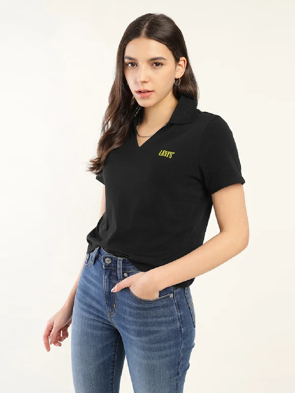 Women's Casual Clothing For Lounging Women's Solid Polo T-Shirt