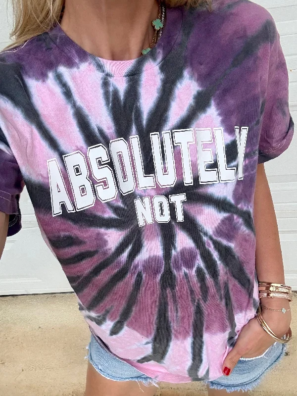 Women's Evening Apparel Absolutely Not Blackberry Swirl Tie-Dye Tee