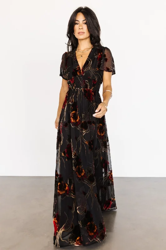 Top Brand Discounts Valen Maxi Dress | Black Multi