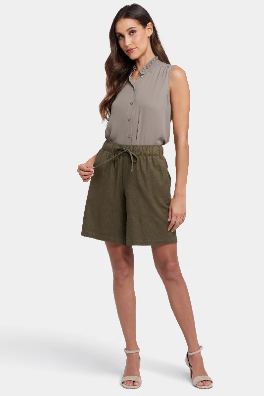 Crazy Discounts, Hurry Up Breezy Bermuda Shorts - Bay Leaf