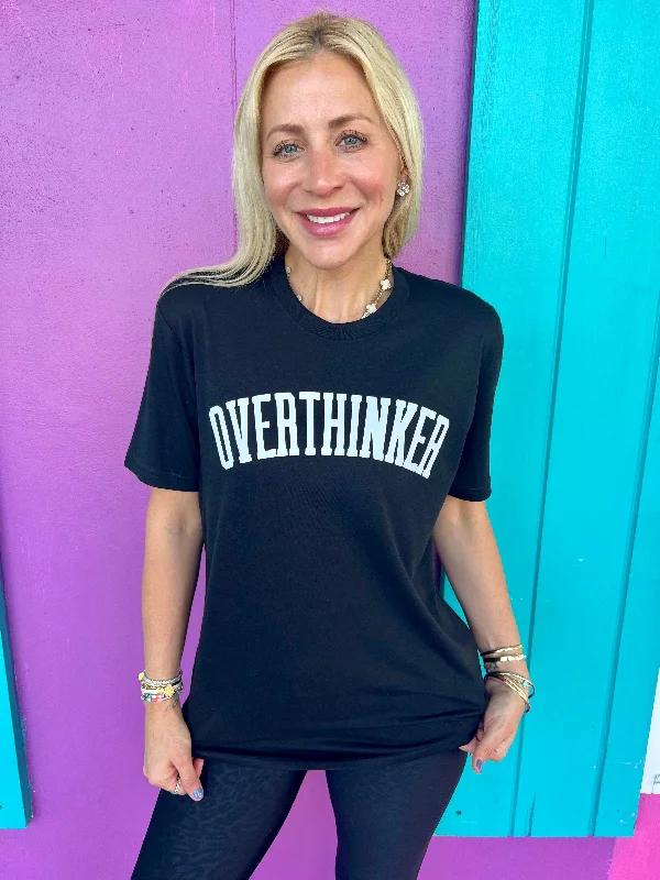 Women's Vacation Outfit Overthinker Black Tee