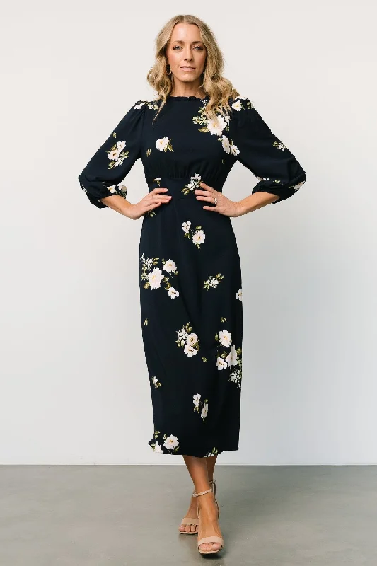 Women's Trendy Outfit Karalie Maxi Dress | Navy Floral