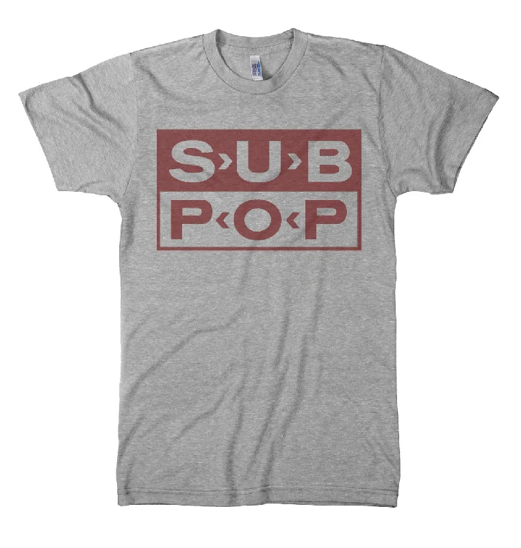 Vintage Style Deals Sub Pop Logo Grey w/Crimson Shirt