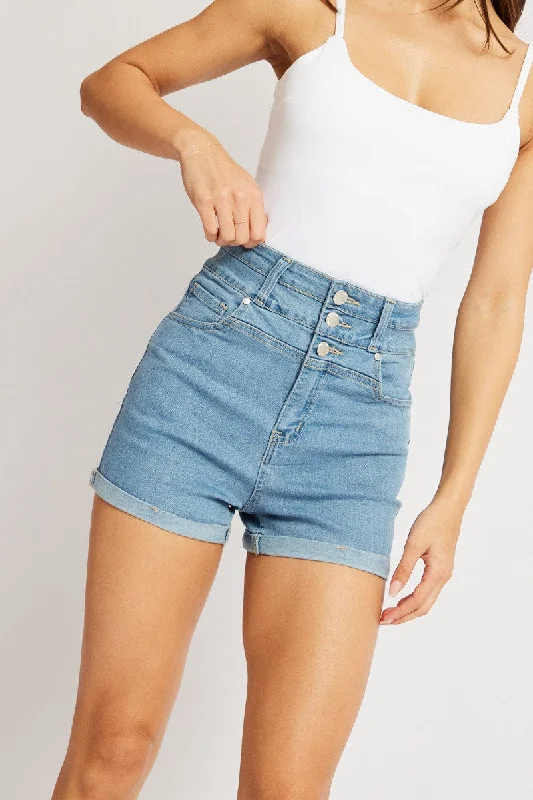 Formal Outfit For Women Denim Skinny Short High Waist