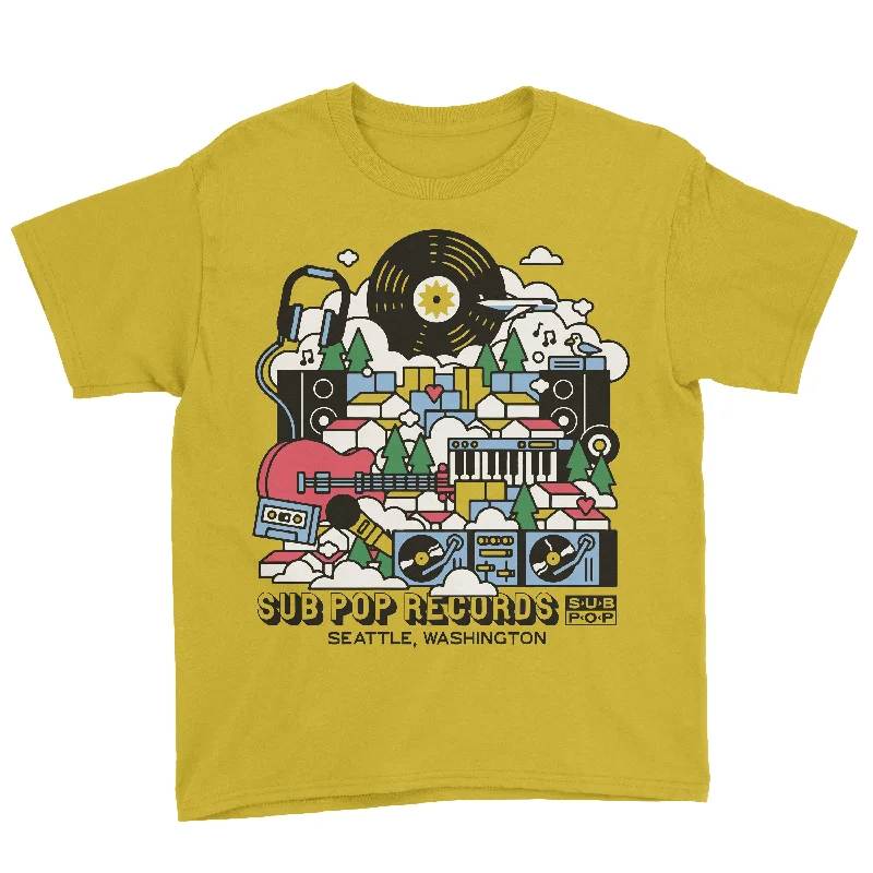 Casual Outfit For Women Youth City Of Music Gold T-Shirt