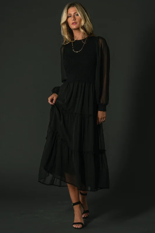 Women's Evening Apparel Remi Ribbed Maxi Dress | Black