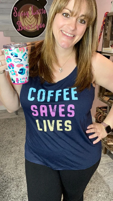 Trendy Pulse Coffee Saves Lives Tank