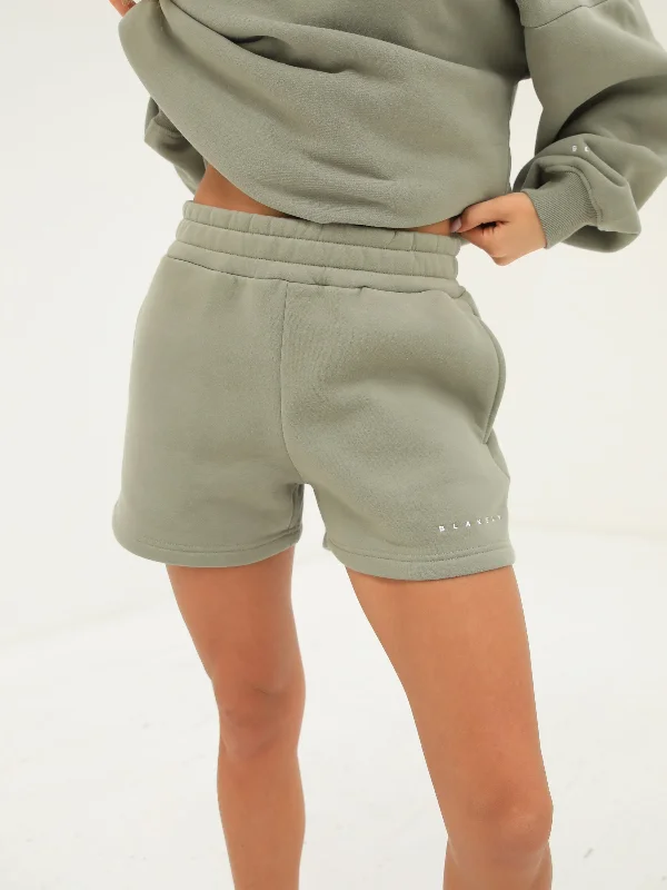 Ride The Style Wave Isabel Jogger Shorts - Olive