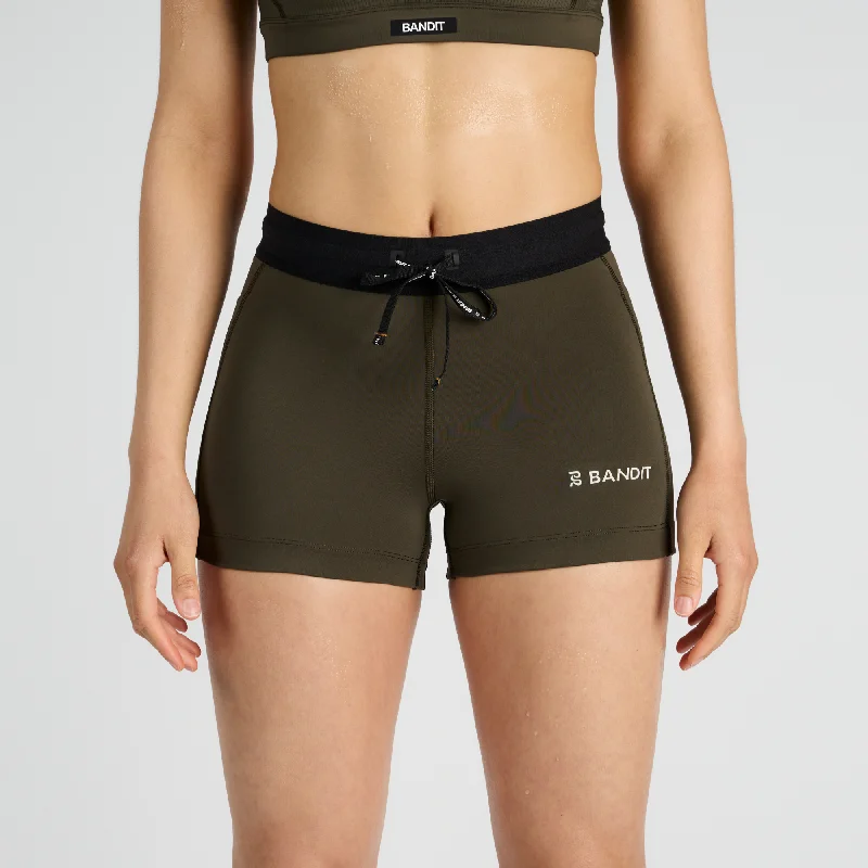 Women's Clothing Apparel Stamina™ 3" Women's Compression Shorts - Olive