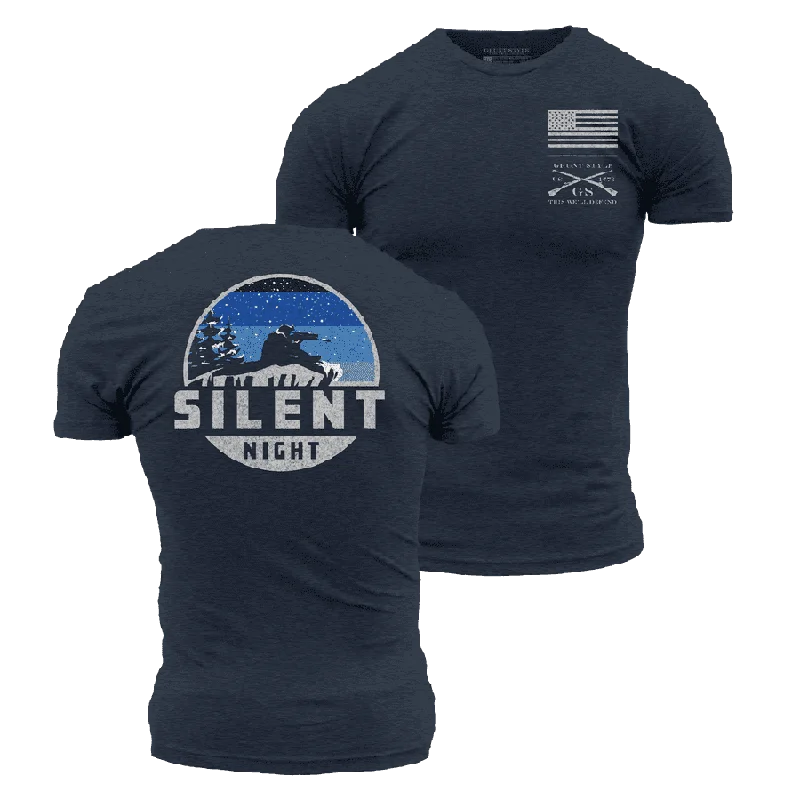 Vintage-Inspired Women's Apparel Silent Night T-Shirt - Midnight Navy