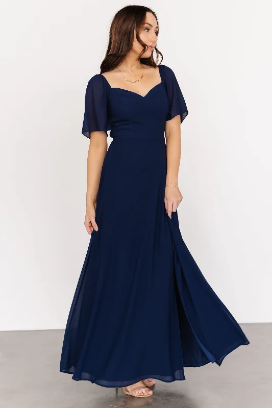 Modern Women's Attire Sierra Sweetheart Maxi Dress | Navy