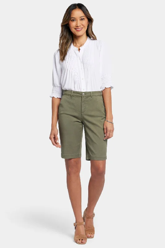 Women's Elegant Clothes Bermuda Shorts - Avocado