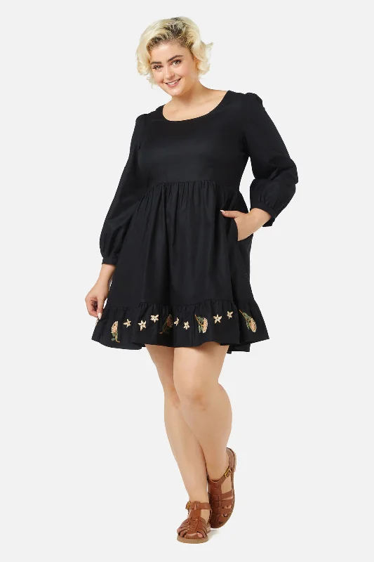 Cozy Chic Promotions Protea Embroidered Dress