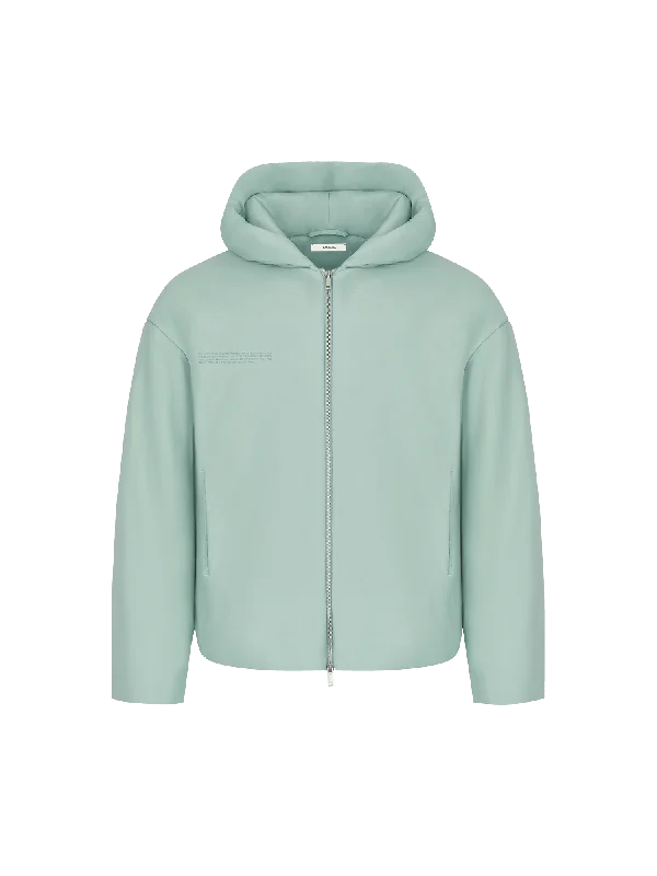 Everyday Elegance Sale Womens Flower-Warmth Padded Bomber Jacket—Eucalyptus Blue