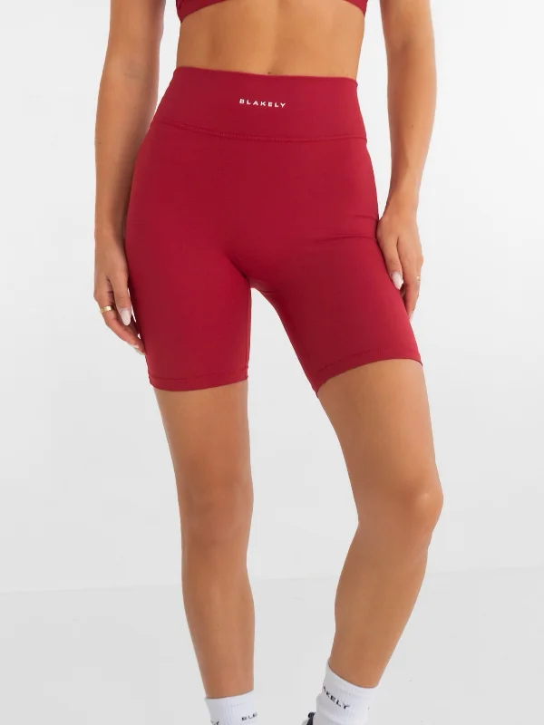 Comfortable Garments For Women Ultimate Cycling Shorts - Cherry Red