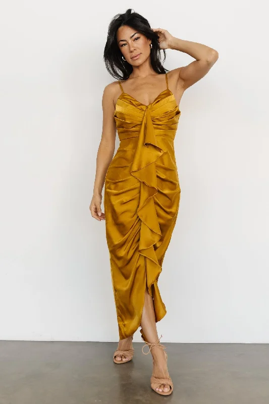 Gift Ideas Thessaly Maxi Dress | Brushed Gold