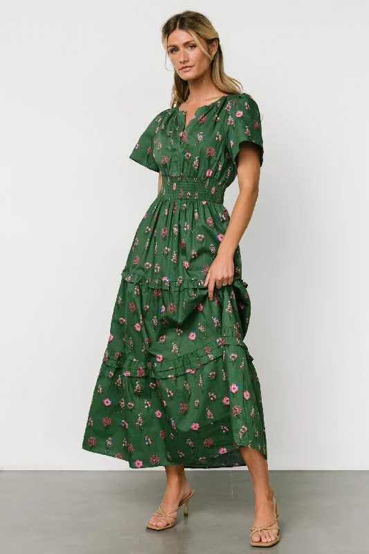 Top Brand Discounts Kiana Poplin Maxi Dress | Green + Pink