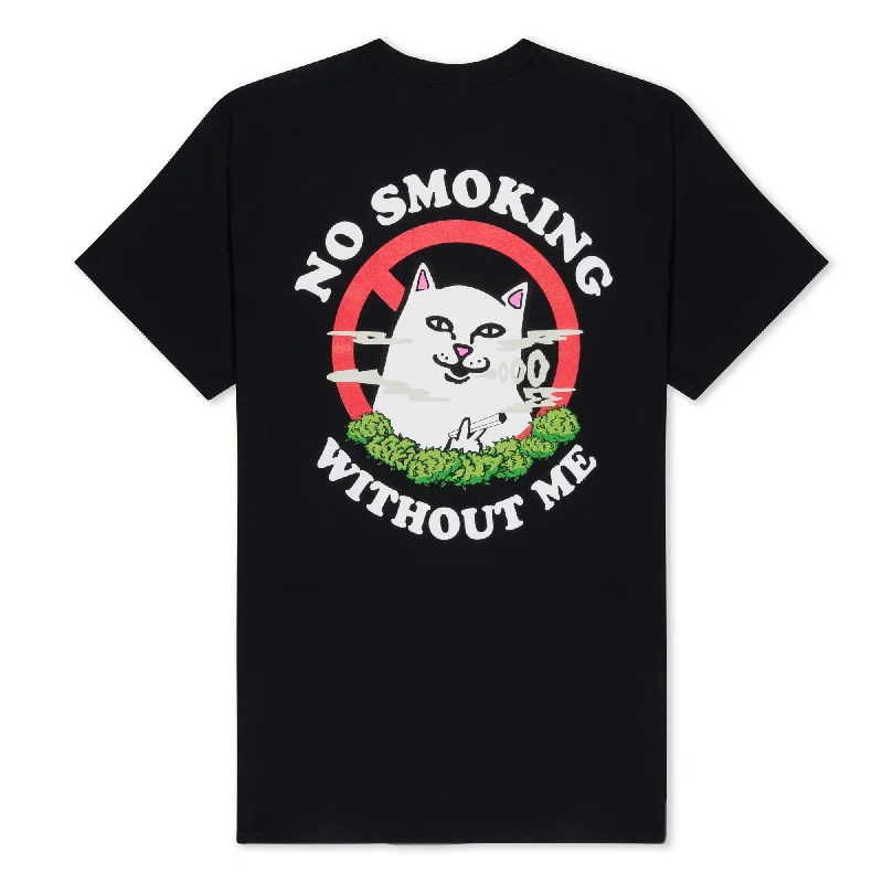 Casual Chic Women's Clothes No Smoking Tee (Black)