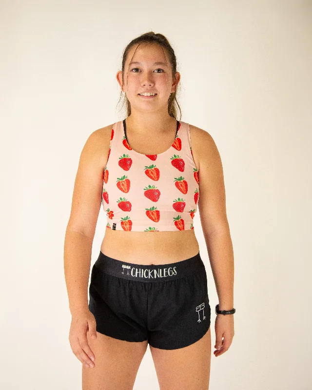 Stylish Deals Women's Strawberry Szn PWR Crop Top