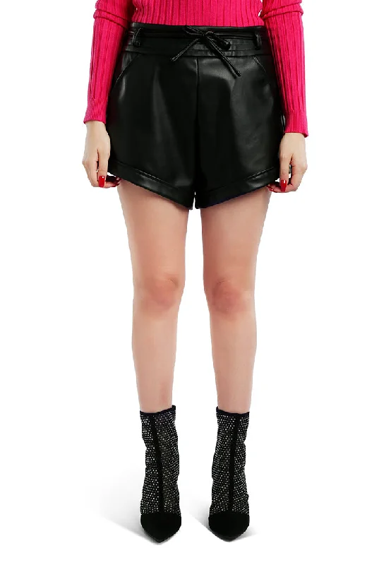 Exclusive Discounts faux leather shorts