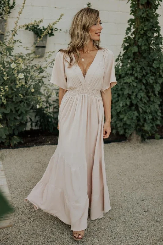 High-End Style Discounts Delilah Maxi Dress | Blush