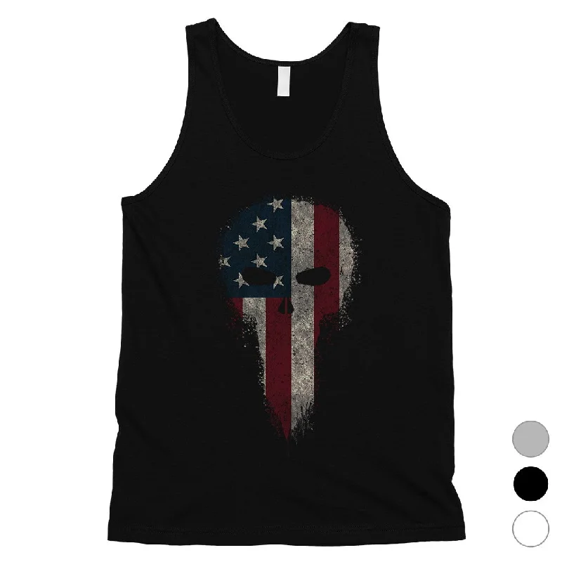 Stylish Women's Outerwear Apparel Vintage American Skull Mens Graphic Tank Top Gift For 4th of July