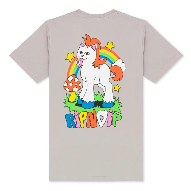 Polished Style Deals Taste The Rainbow Tee (Grey)