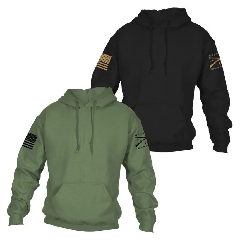 Women's Transitional Outfit Standard Issue Core Basic Hoodie 2 Pack - Black & Military Green