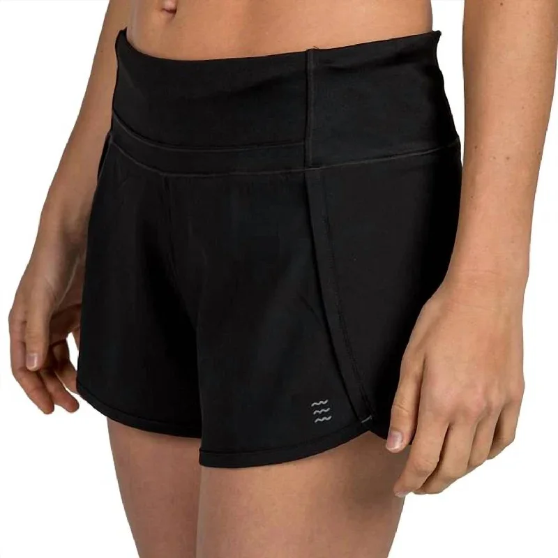 Stylish Statements Bamboo-Lined Breeze Shorts In Black