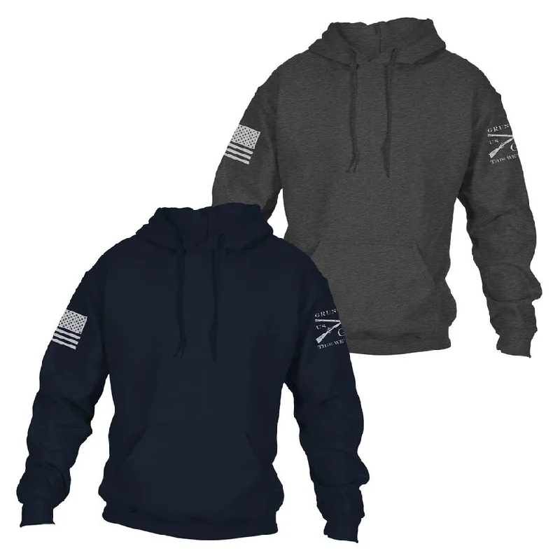 Women's Activewear Garments Standard Issue Core Basic Hoodie 2 Pack - Navy & Dark Heather Gray