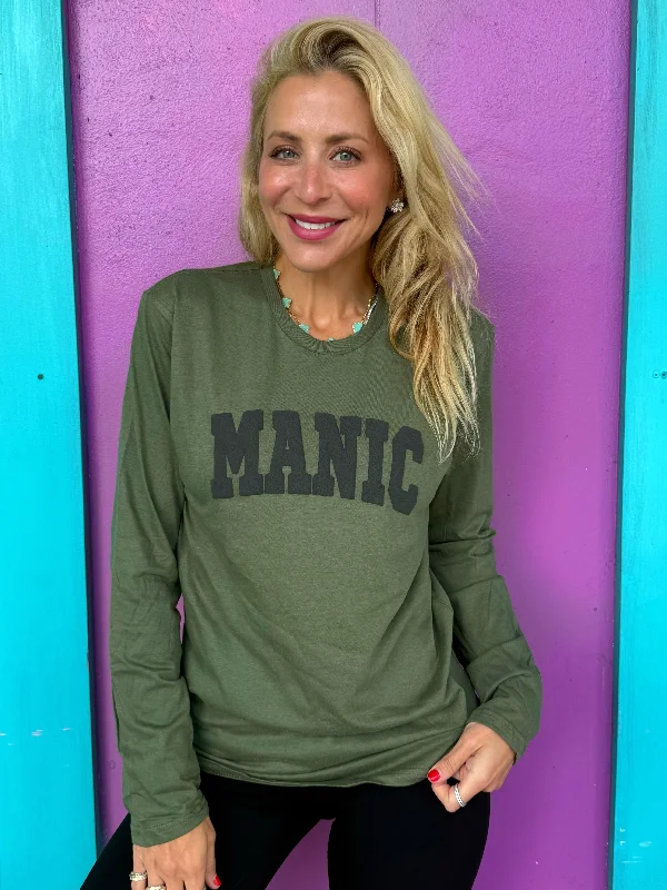 Winter Warehouse Sale Manic Olive Long Sleeve Tee