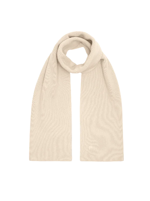 Women's Athletic Apparel DNA Recycled Cashmere Scarf—ecru ivory