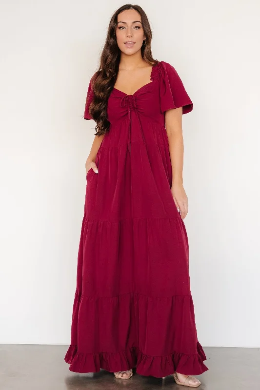 Women's Casual Apparel For Weekends Raya Maxi Dress | Berry