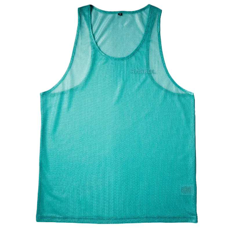 Women's Cozy Winter Attire RASKOL Teal MESH Tank Top (LIMITED EDITION)