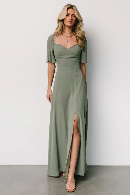 Luxury Casual Deals Sierra Sweetheart Maxi Dress | Eucalyptus