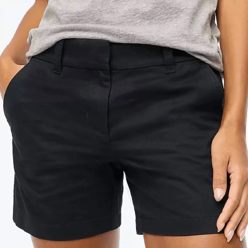 Elegant Clothing For Women 5" Classic Chino Short In Black