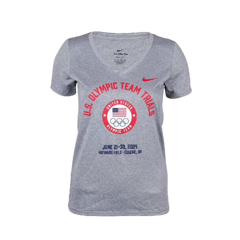 Women's Clothing For Work Nike USATF Women's 2024 U.S. Olympic Team Trials Legend V-Neck T-Shirt